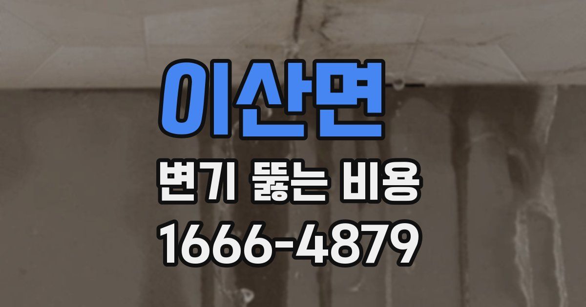 이산면 변기 뚫는 비용