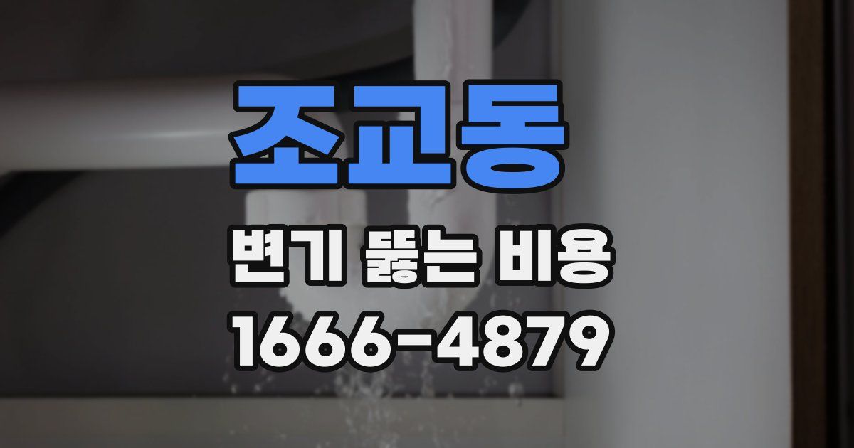 조교동 변기 뚫는 비용