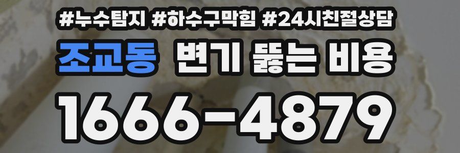 조교동 변기 뚫는 비용
