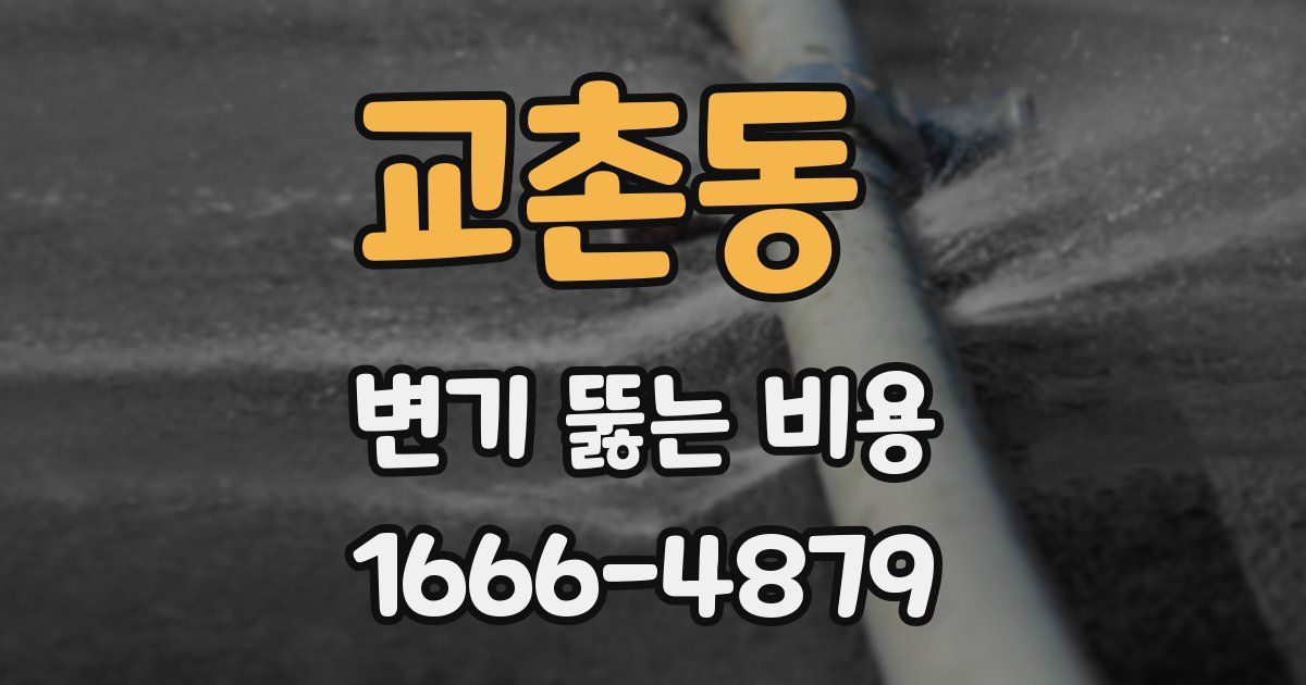 교촌동 변기 뚫는 비용