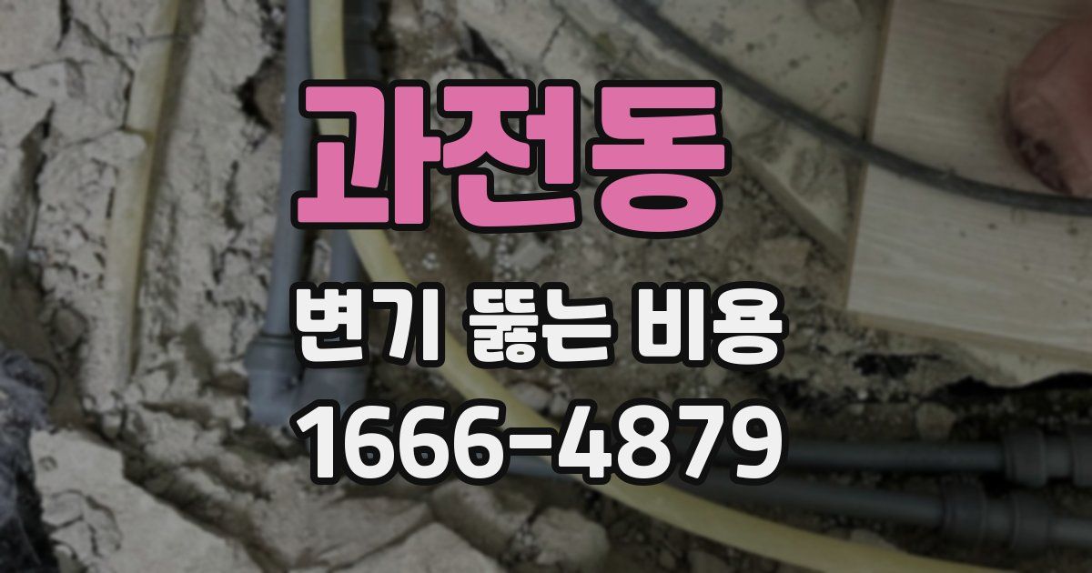 과전동 변기 뚫는 비용