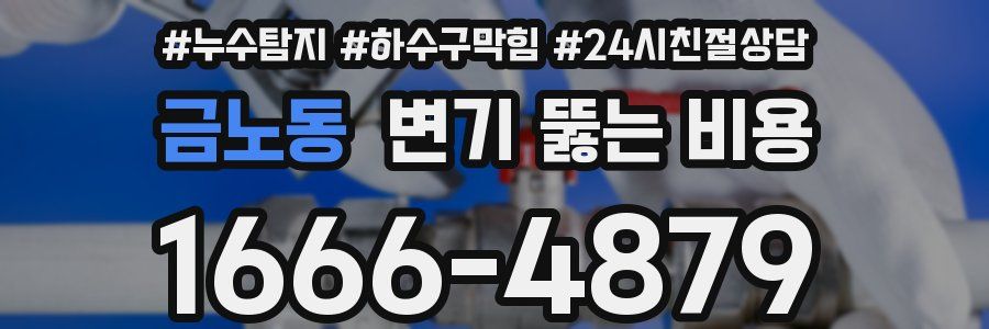 금노동 변기 뚫는 비용