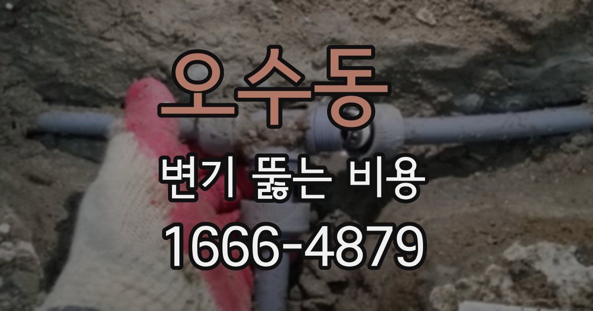 오수동 변기 뚫는 비용