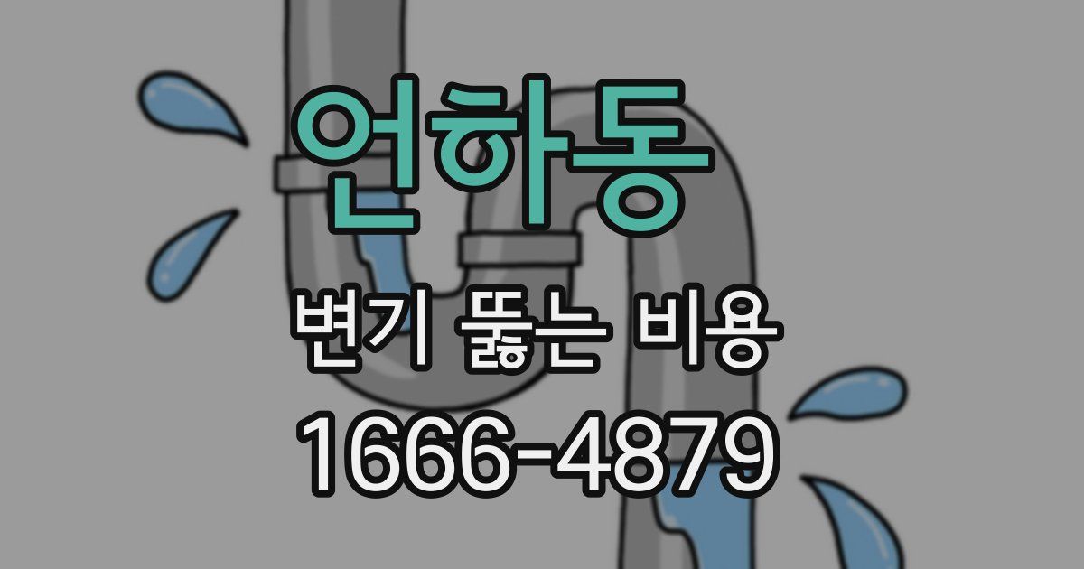 언하동 변기 뚫는 비용
