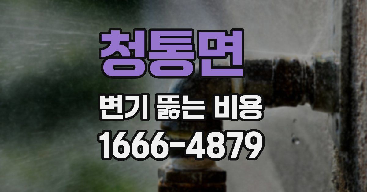 청통면 변기 뚫는 비용