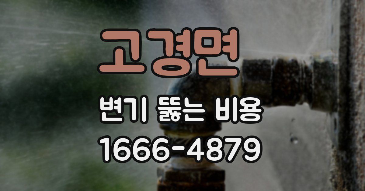 고경면 변기 뚫는 비용