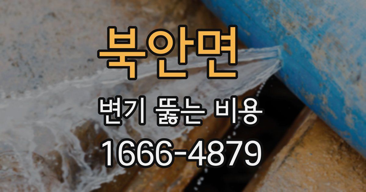 북안면 변기 뚫는 비용