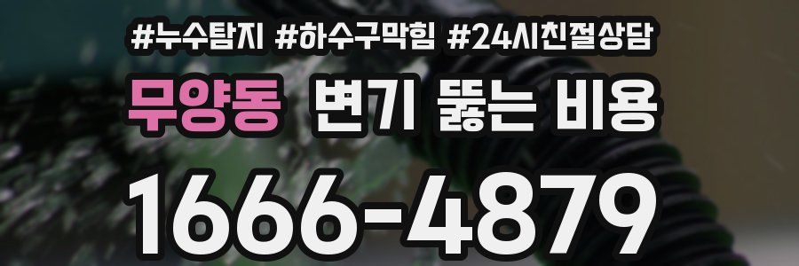 무양동 변기 뚫는 비용