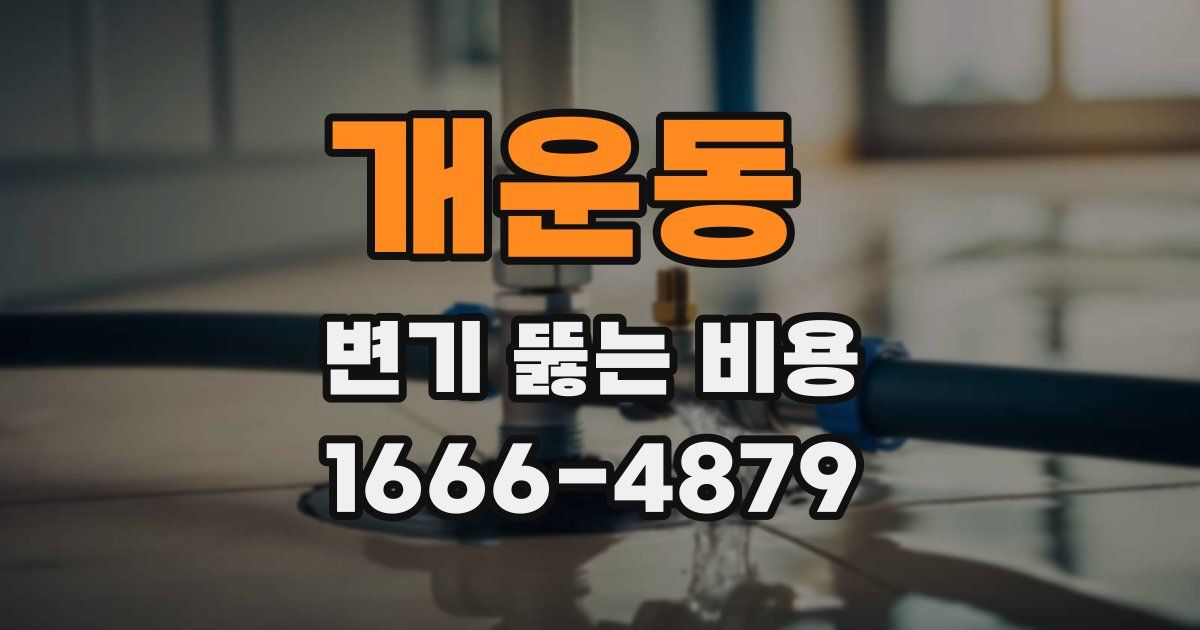 개운동 변기 뚫는 비용