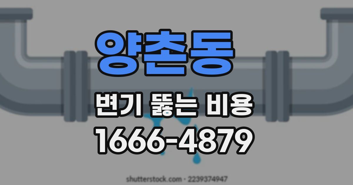 양촌동 변기 뚫는 비용