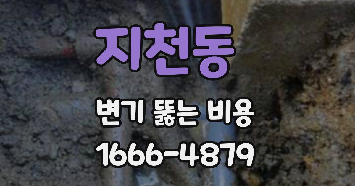 지천동 변기 뚫는 비용
