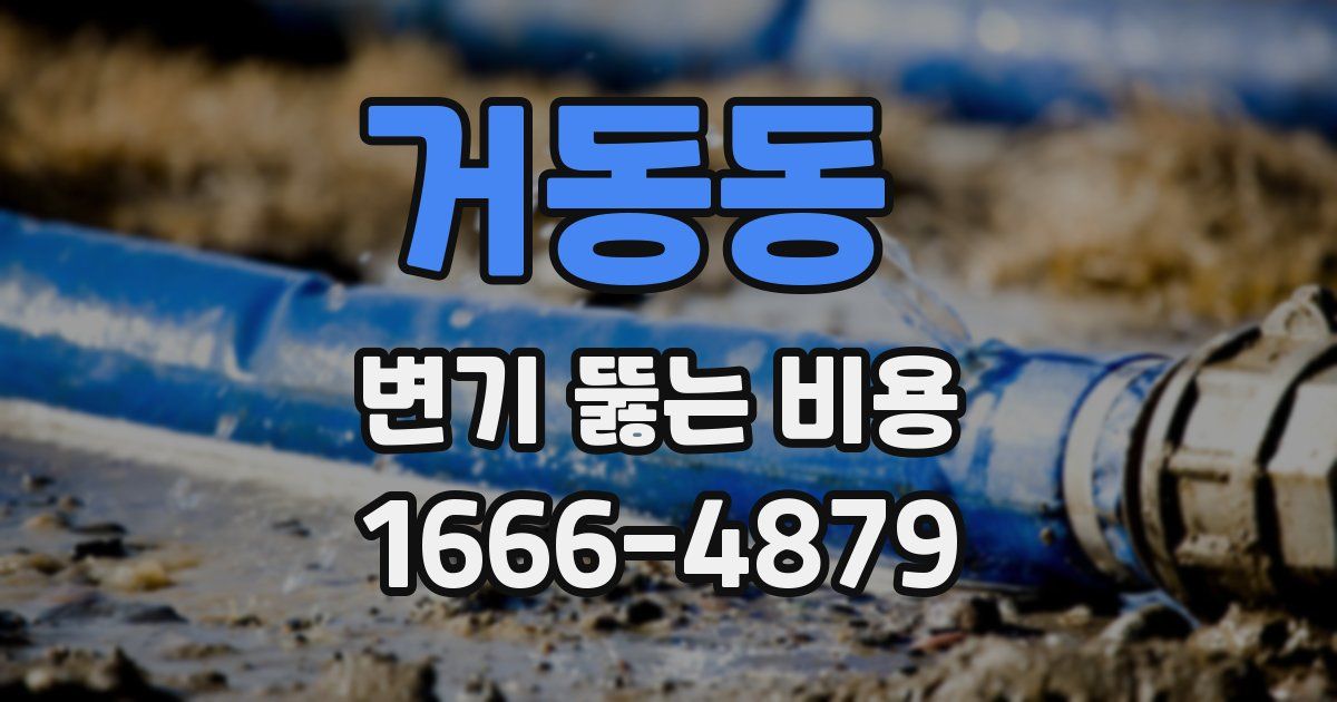 거동동 변기 뚫는 비용