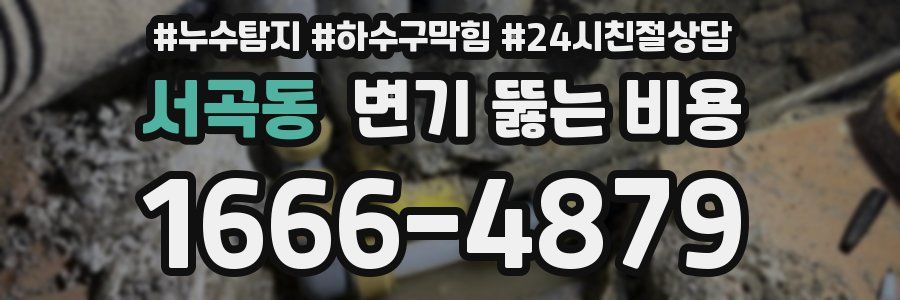 서곡동 변기 뚫는 비용