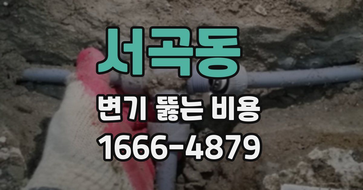 서곡동 변기 뚫는 비용
