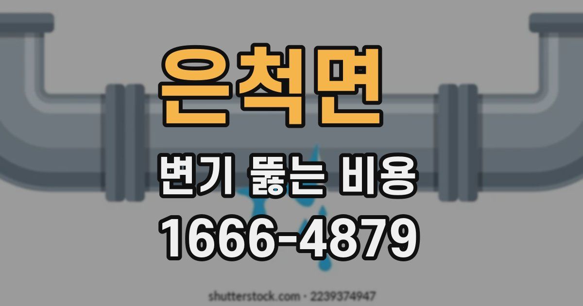 은척면 변기 뚫는 비용