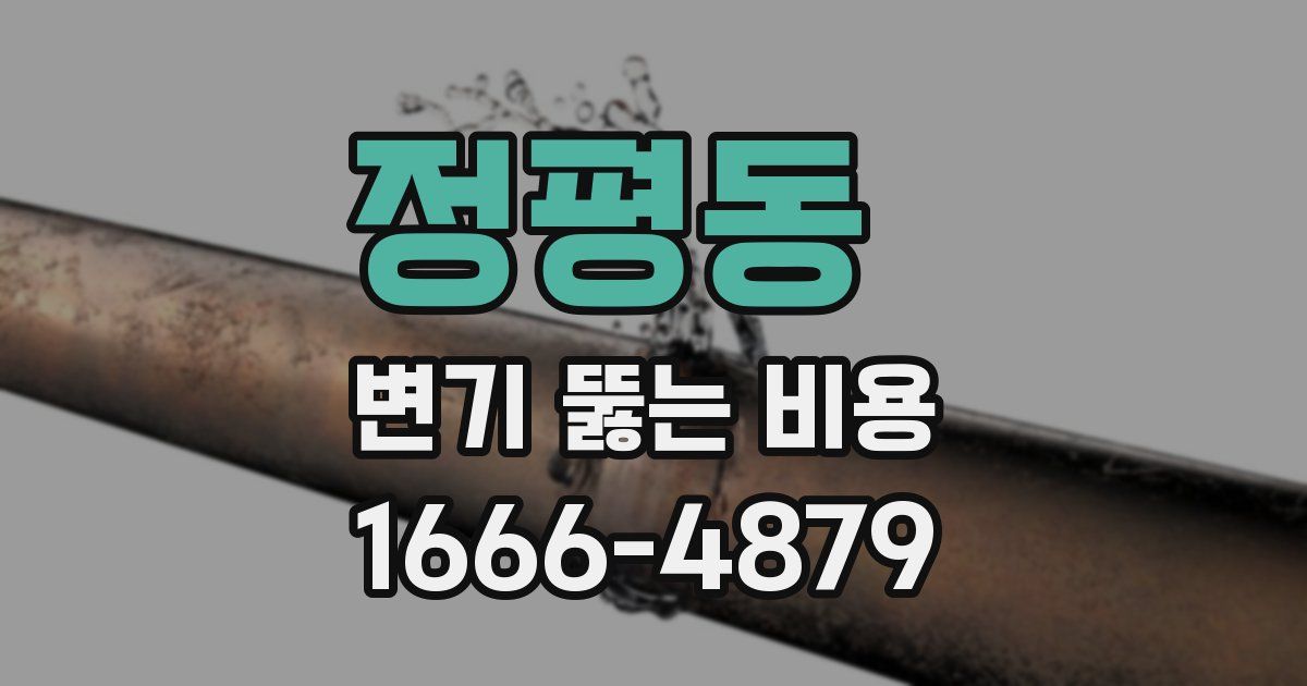 정평동 변기 뚫는 비용