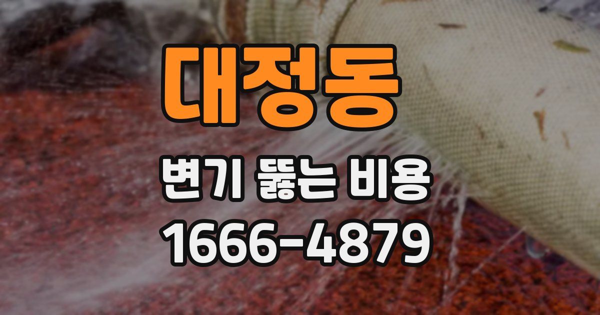 대정동 변기 뚫는 비용