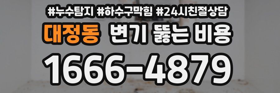 대정동 변기 뚫는 비용