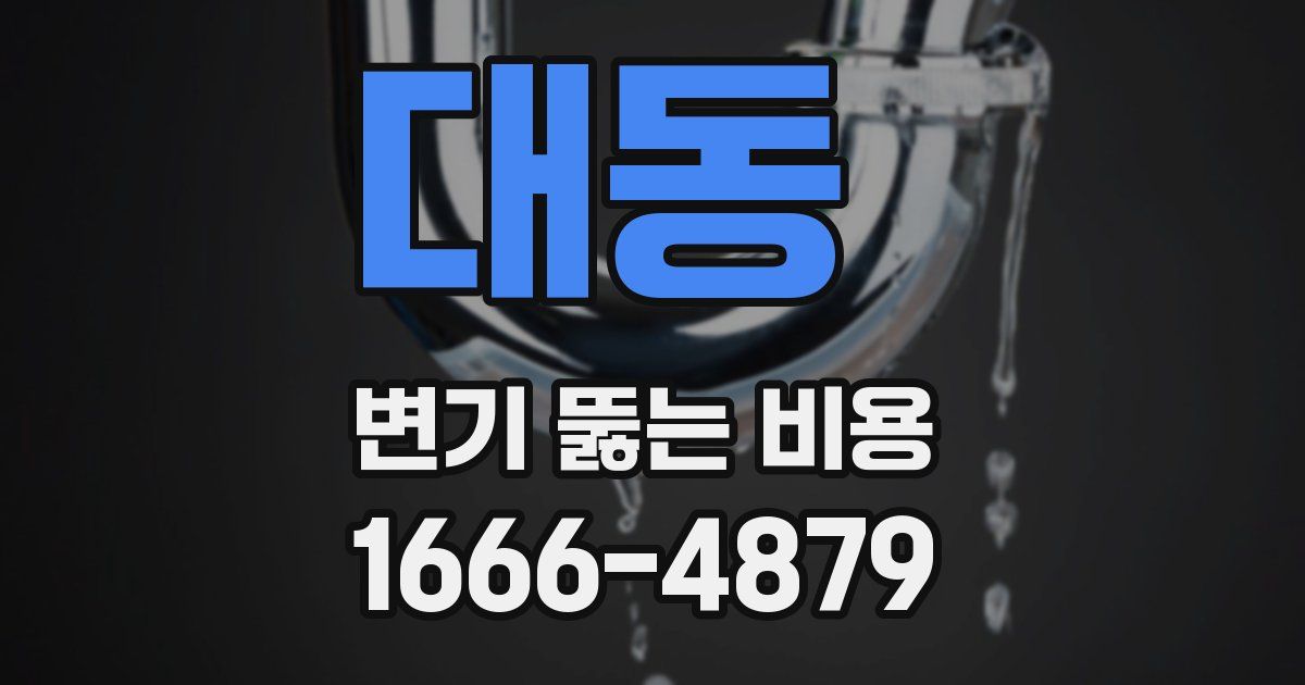 대동 변기 뚫는 비용