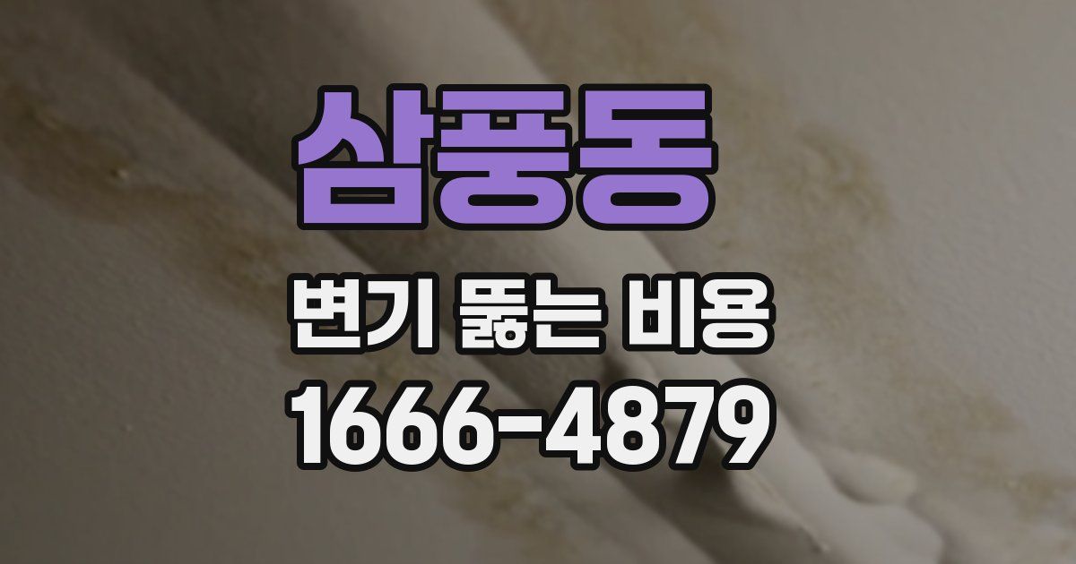 삼풍동 변기 뚫는 비용