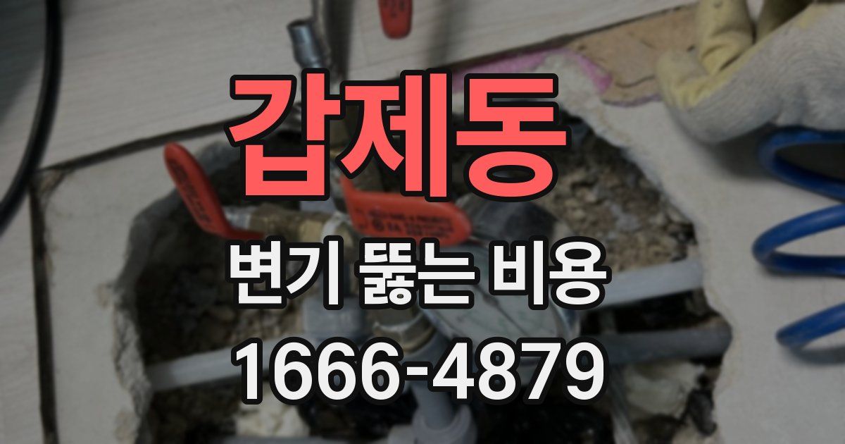 갑제동 변기 뚫는 비용