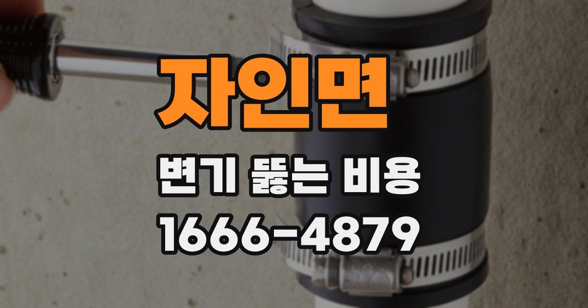 자인면 변기 뚫는 비용