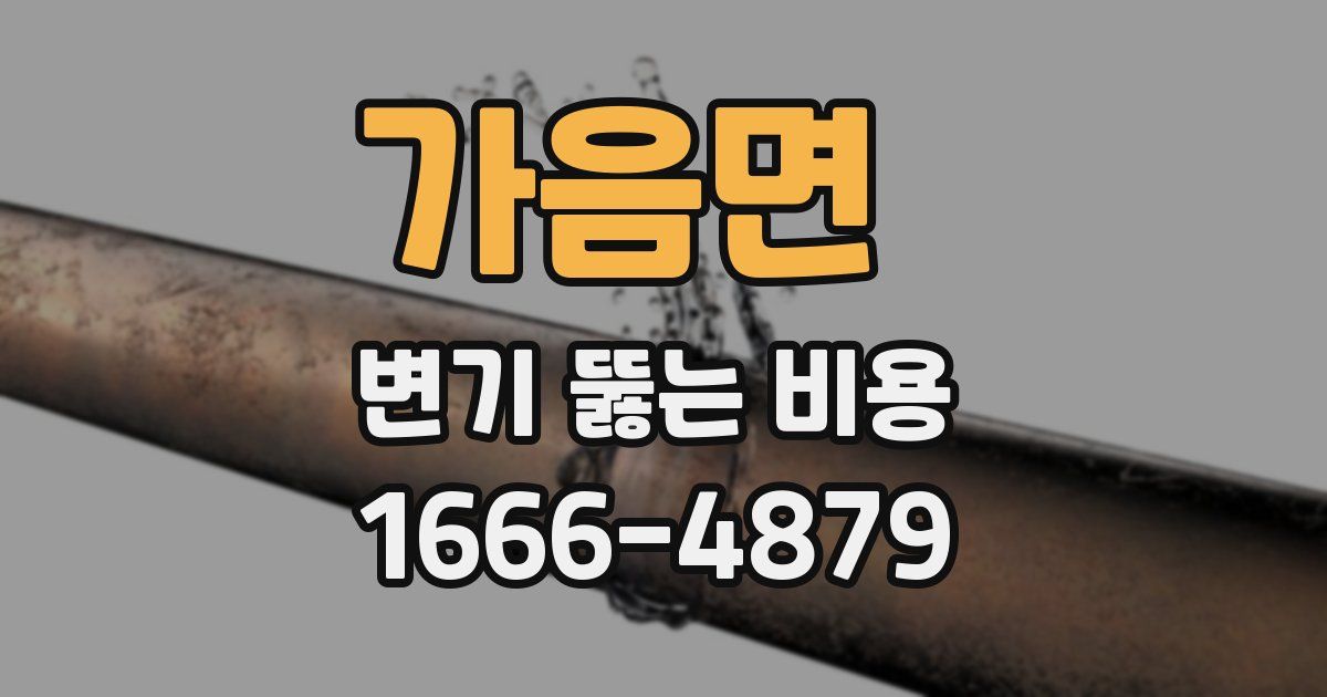 가음면 변기 뚫는 비용