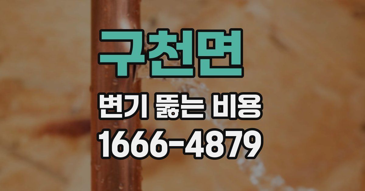 구천면 변기 뚫는 비용