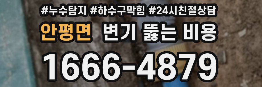 안평면 변기 뚫는 비용