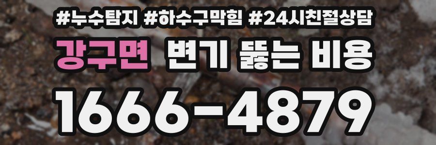 강구면 변기 뚫는 비용