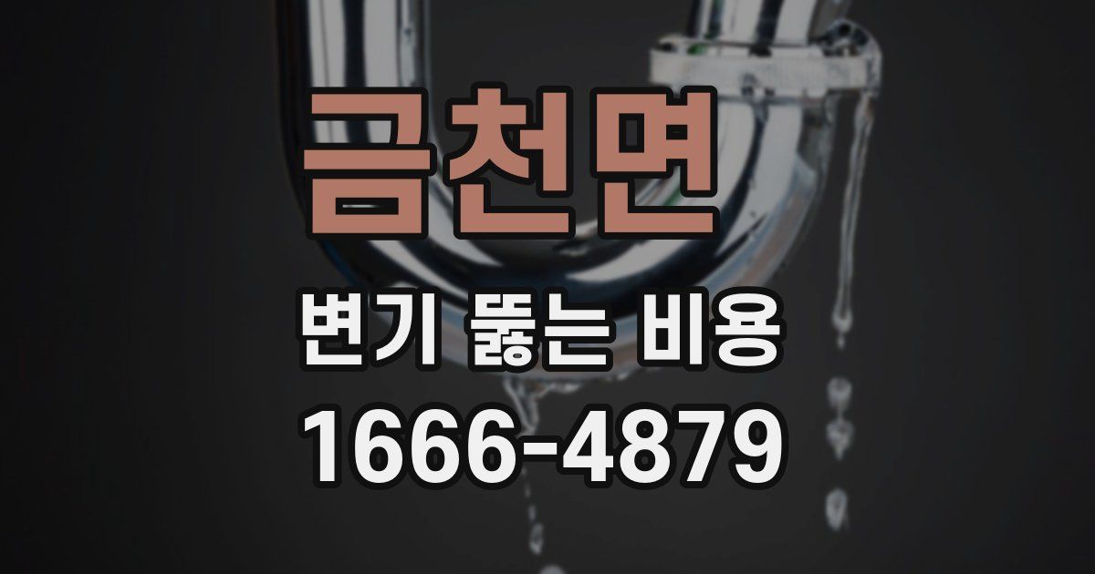 금천면 변기 뚫는 비용
