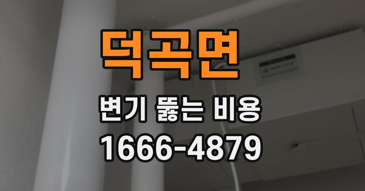 덕곡면 변기 뚫는 비용