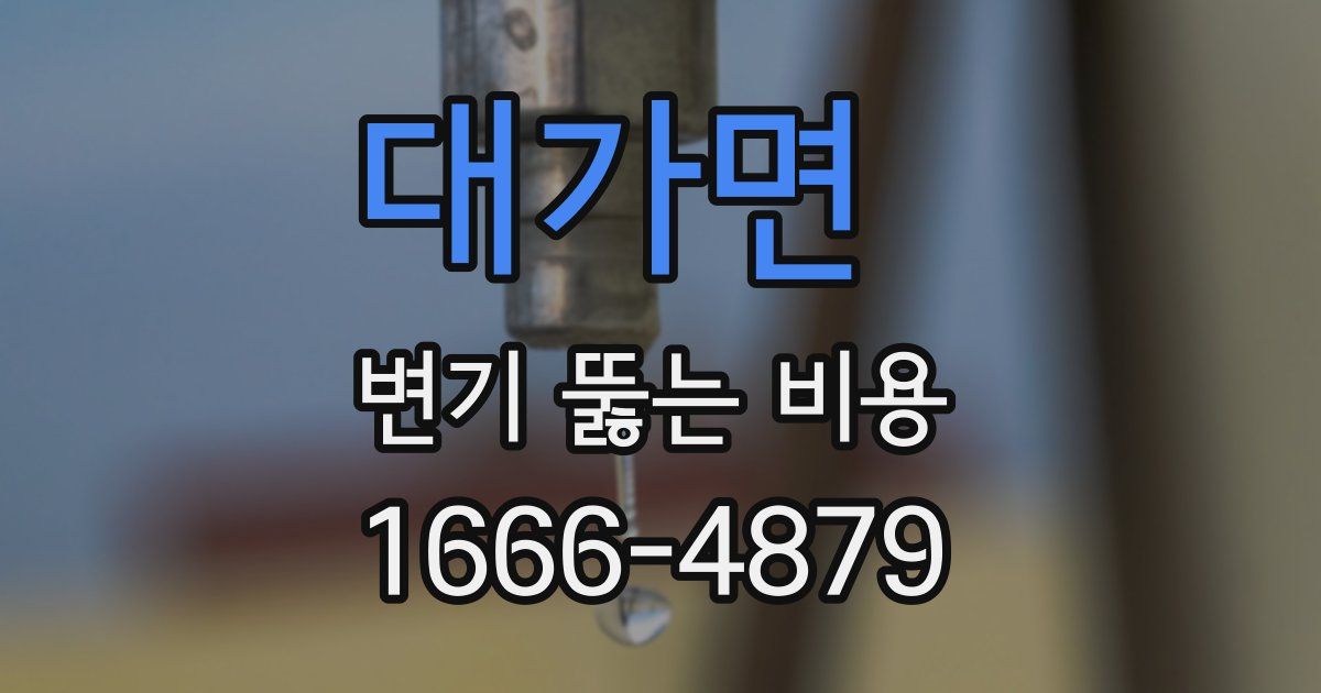 대가면 변기 뚫는 비용