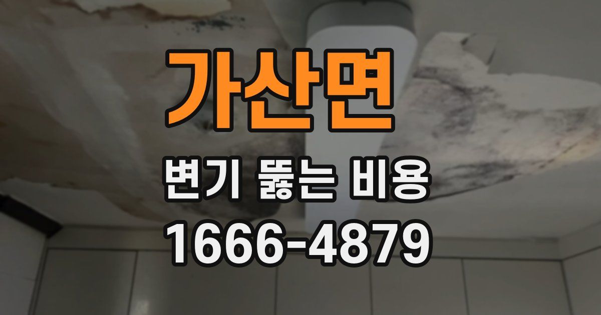 가산면 변기 뚫는 비용