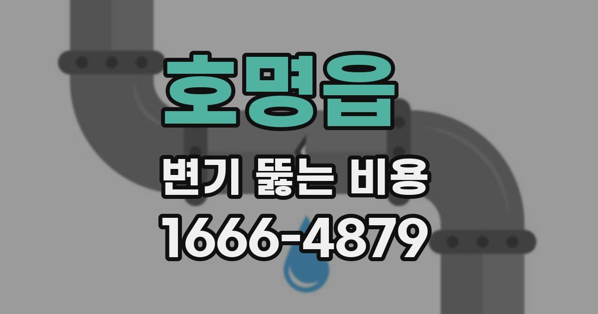 호명읍 변기 뚫는 비용
