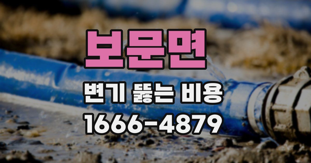 보문면 변기 뚫는 비용