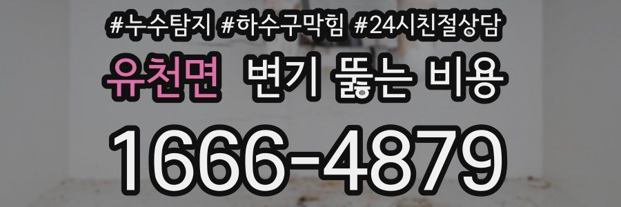 유천면 변기 뚫는 비용