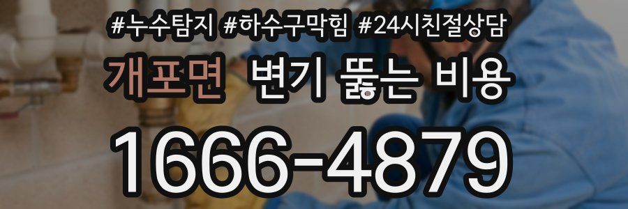 개포면 변기 뚫는 비용