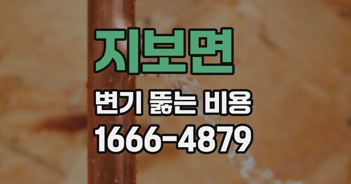 지보면 변기 뚫는 비용