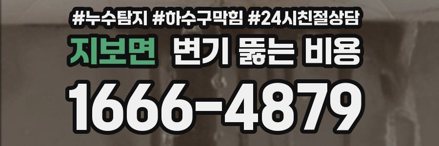 지보면 변기 뚫는 비용