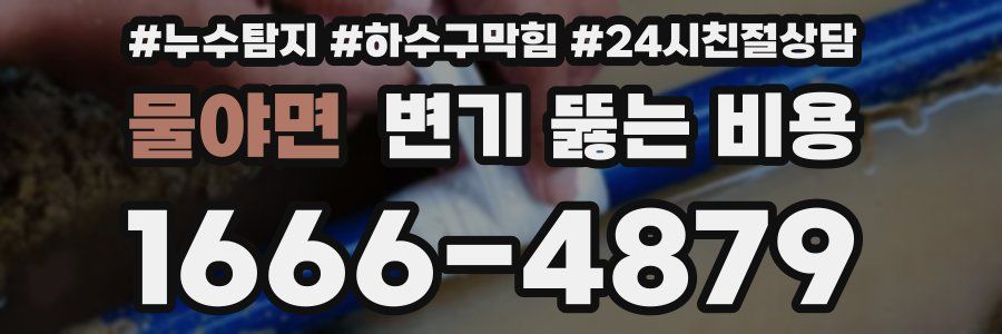 물야면 변기 뚫는 비용