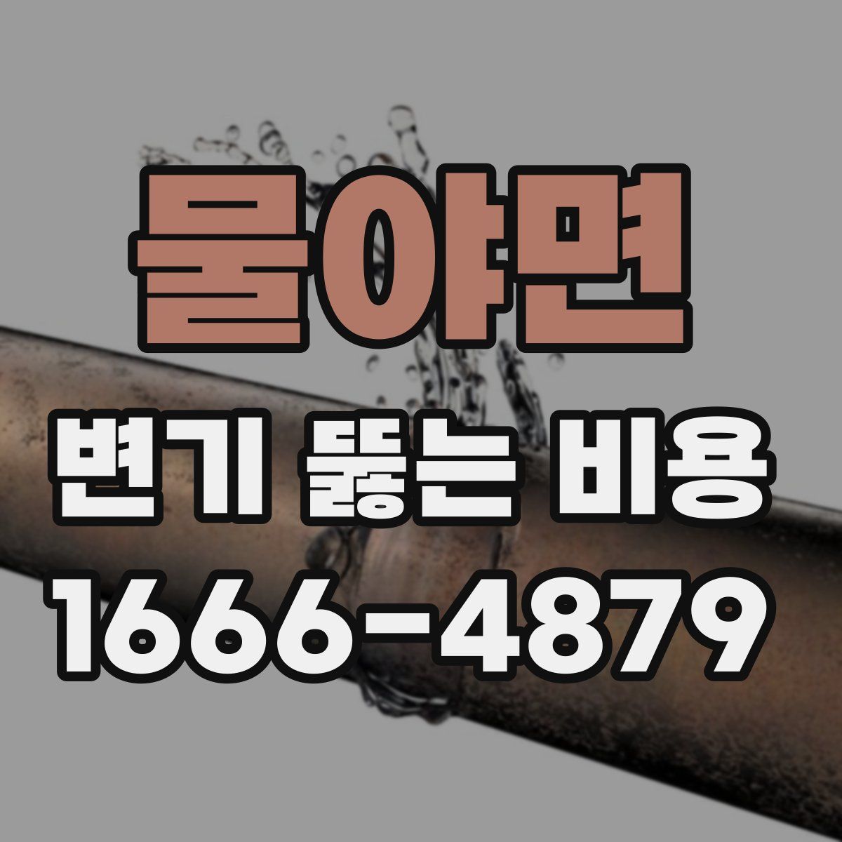 물야면 변기 뚫는 비용