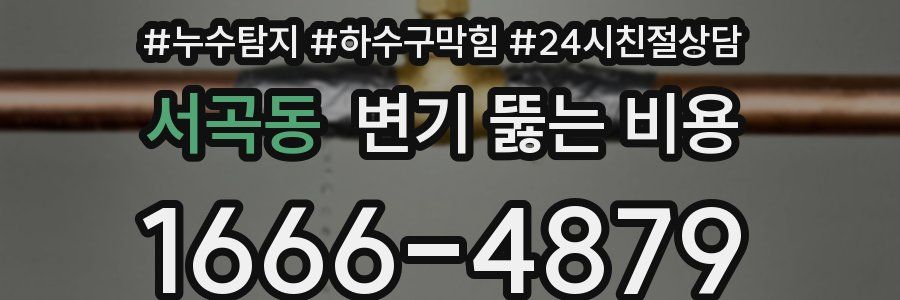 서곡동 변기 뚫는 비용