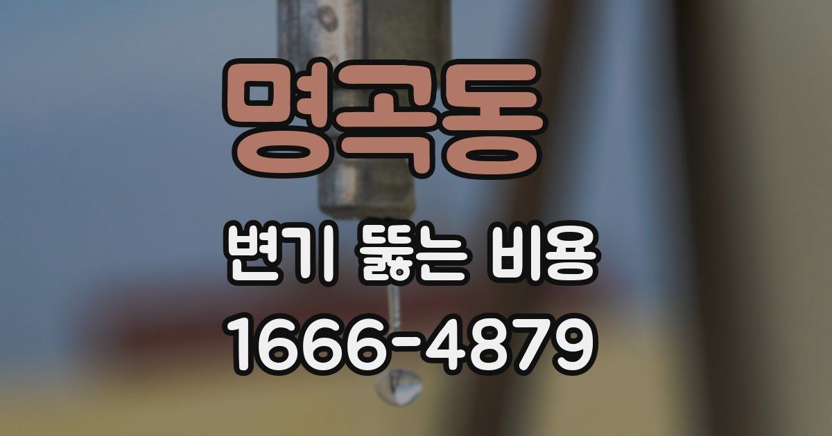 명곡동 변기 뚫는 비용