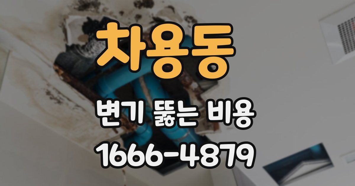 차용동 변기 뚫는 비용