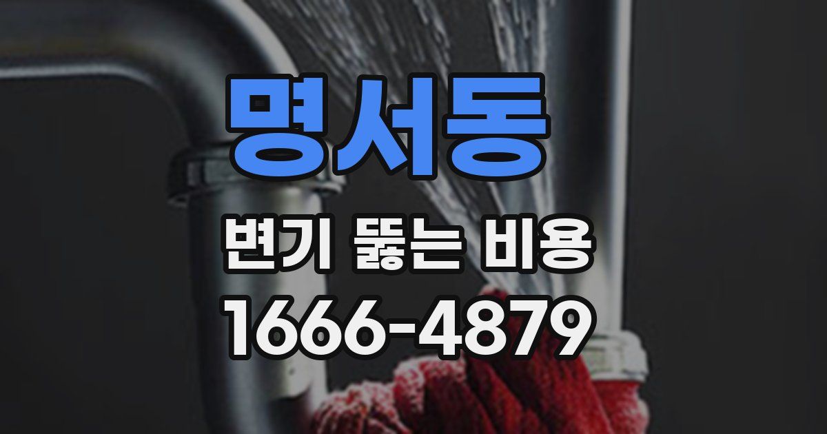 명서동 변기 뚫는 비용