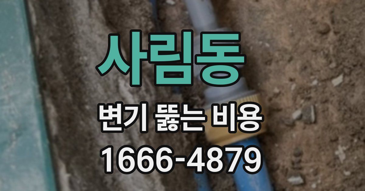 사림동 변기 뚫는 비용