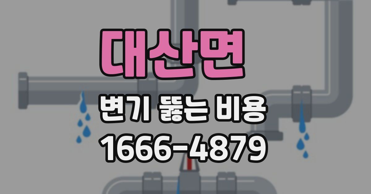 대산면 변기 뚫는 비용