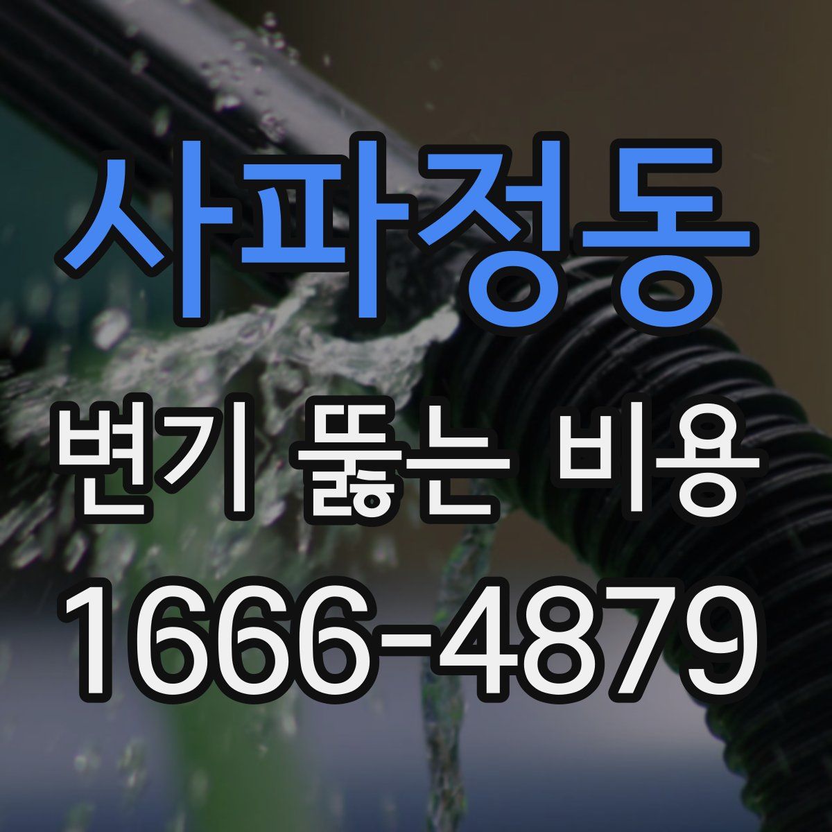 사파정동 변기 뚫는 비용