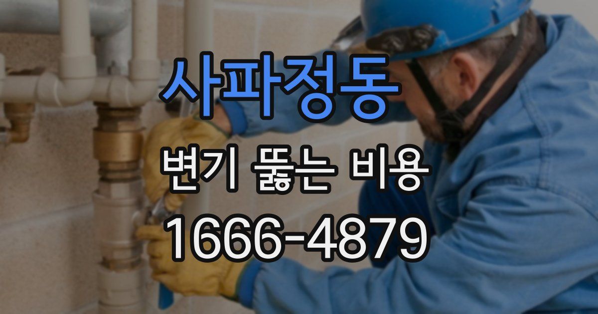 사파정동 변기 뚫는 비용